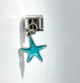 1 Stück / Tiffany Blau Seestern (D560)