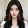 Red Tassel Ear Hook
