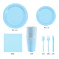 Party Tableware Set (SR-TZ08LB) / 70 Pieces/Pack / Light Blue