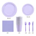 Party Tableware Set (SR-TZ08TP) / 70 Pieces/Pack / Taro Purple
