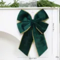 L / Vert Foncé avec Bordure Dorée