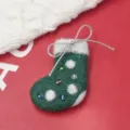 Silver Thread Christmas Sock / Green