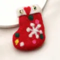 Snowflake Christmas Sock Style / Red