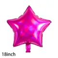 18 Inch Rainbow Foil Star Rose Red