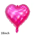 18 Inch Rainbow Foil Heart Rose Red