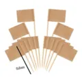 Kraft Paper Small Flag Picks / 6.5cm (ai-50 Pieces/Pack)