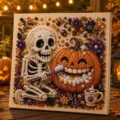 Estilo 8 - Esqueleto Cepillándose de Halloween / 20*20*2cm