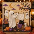 Estilo 11 - Fantasma de Lavandería de Halloween / 20*20*2cm