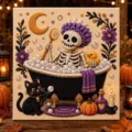 Estilo 13 - Baño de Esqueleto de Halloween / 20*20*2cm