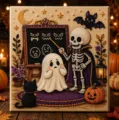 Estilo 14 - Esqueleto Profesor de Halloween / 20*20*2cm