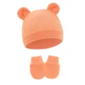 Orange (Waffle Animal Ear Hat + Gloves)