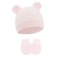 Light Pink (Waffle Animal Ear Hat + Gloves)