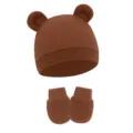 Coffee (Waffle Animal Ear Hat + Gloves)