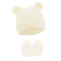 Beige (Waffle Animal Ear Hat + Gloves)