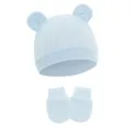 Light Blue (Waffle Animal Ear Hat + Gloves)