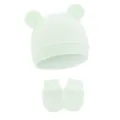 Light Green (Waffle Animal Ear Hat + Gloves)