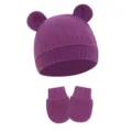 Fuchsia (Waffle Animal Ear Hat + Gloves)