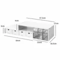 Scaffale a Due Livelli + Quattro Cassetti + Set Trasparente (5 Pezzi)