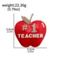 Red Large Apple Brooch (X00697-02)
