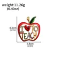 Red Small Apple Brooch (X00697-03)