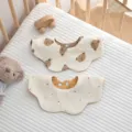 Taille unique / Bavoir Ensemble Deux Pièces - Tête d'Ours + Pois Colorés