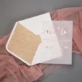 Rose Gold Glitter Lining / Cream