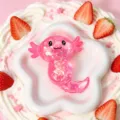 10CM Axolotl with Tail / Pink