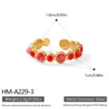 Taglia unica / Stile Zirconia Rossa (HM-A229-3)