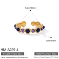 Taglia unica / Stile Zirconia Blu e Viola (HM-A229-4)