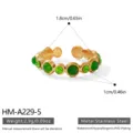 Taglia unica / Stile Zirconia Tonda Verde (HM-A229-5)