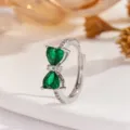 Adjustable / Green Zirconia White Gold