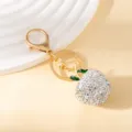 White Apple Keychain / White