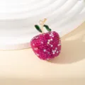 Selected Rose Red Apple Keychain