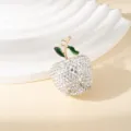 Selected White Apple Keychain