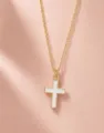 Croix Aspect Émail Blanc (107011-WH)