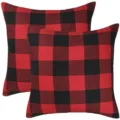 18x18 Inch / Black and Red Plaid
