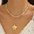 NL1418 Cuentas Flor de Metal