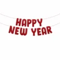 HAPPY NEW YEAR Banner (2mm Dikte) / Rood