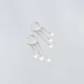 Star Tassel Earrings - Platinum