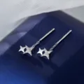 Sparkling Zirconia Star Ear Thread