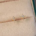 Octagram Rhinestone Stud Earrings
