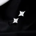 Compact Cross Star Stud Earrings