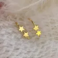 Star Stud Earrings (Copper Gold-Plated)