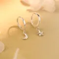 Minimalist Star and Moon Earrings