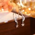 Retro Star and Moon Ear Hooks