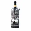Cubierta Cuadrada de Botella de Vino de Punto Gris