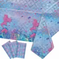 Nappe Sirène Écaille de Poisson Bleu Violet