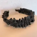 Black Wide Pleated Headband