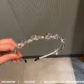 Transparent Gray Crystal Headband