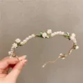 Green Floral Wavy Headband